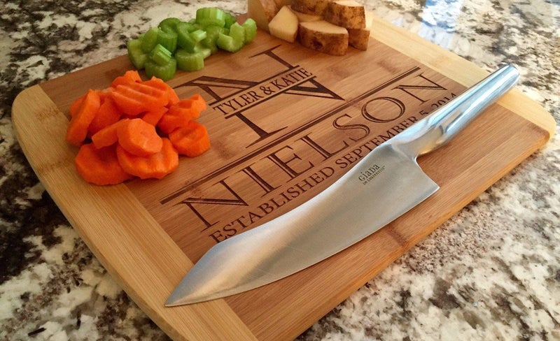 Personalized 11×14 Bamboo Cutting Board with Rounded Edge