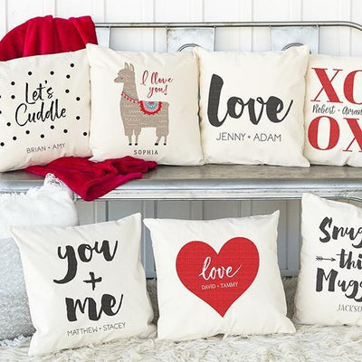Personalized Throw Pillow Covers (Love Themed)