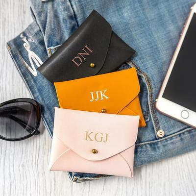 Monogrammed Women’s Vegan Leather Small Wallets