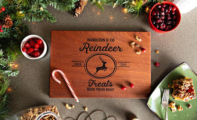 Personalized 10×15 Christmas Mahogany Cutting Boards