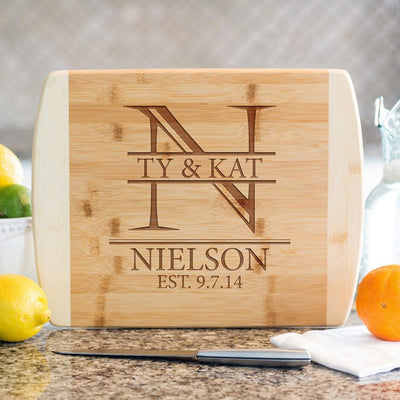 Personalized 8.5×11 Bamboo Cutting Board with Rounded Edge