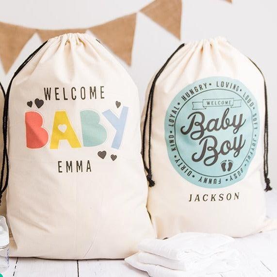 Personalized Jumbo Baby Gift Bags