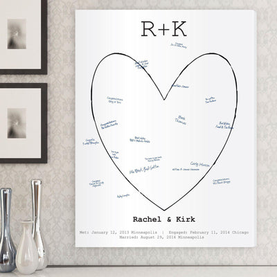 Personalized Our Story Canvas Sign with Names & Dates