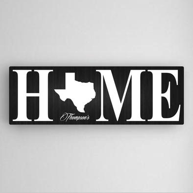 Personalized Home State Canvas Print – 5 Colors