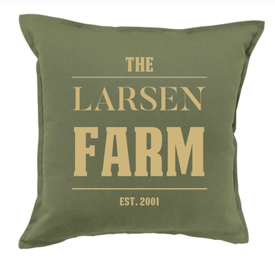 Personalized Colorful Farmhouse Throw Pillow Covers