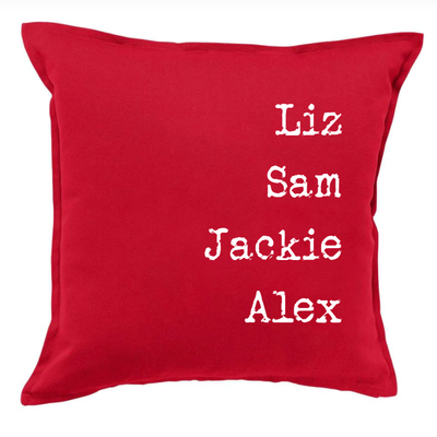 Family Names Throw Pillow Covers – 8 Colors