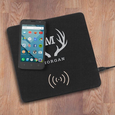 Personalized Black Charging Pad