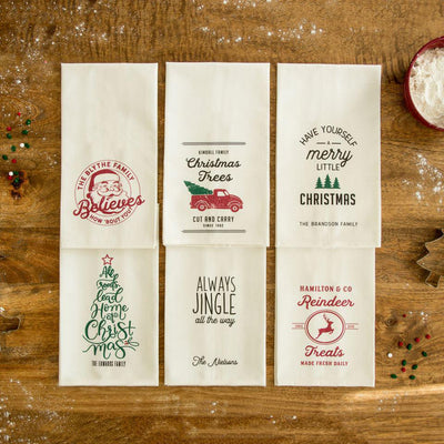 Personalized Christmas Tea Towels