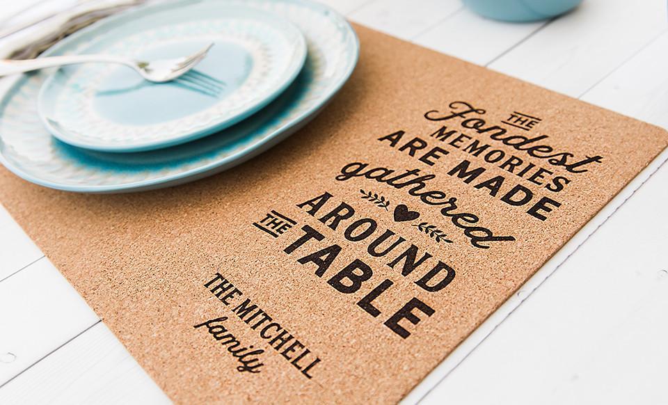 Personalized Cork Placemats