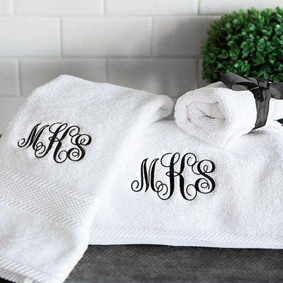 Monogrammed Luxury Bath Towel Gift Set