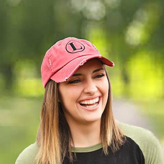 Monogrammed Distressed Baseball Hat
