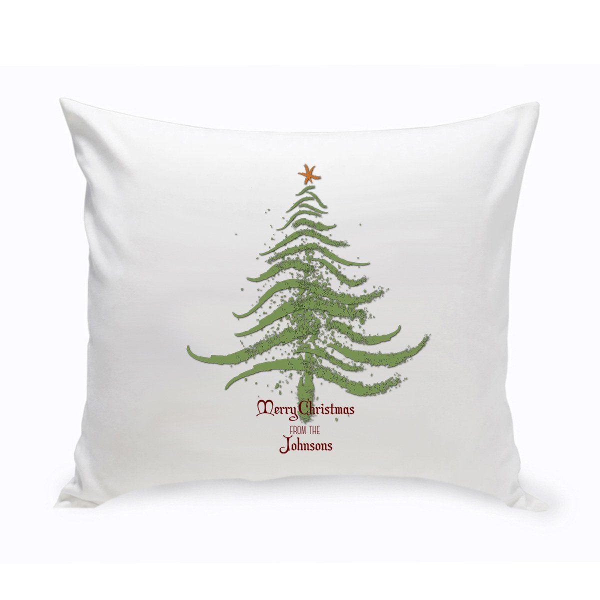 Personalized Vintage Christmas Throw Pillow – All (Insert Included)
