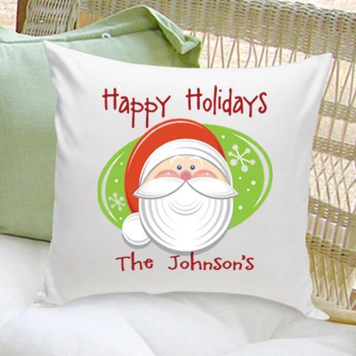 Personalized Santa Holiday Throw Pillows