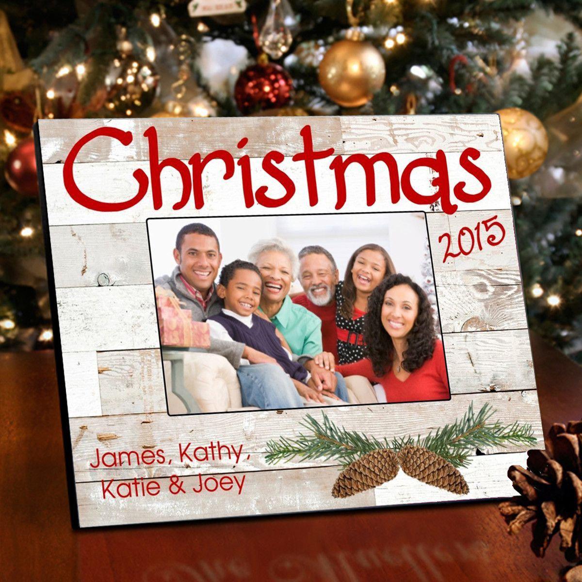 Personalized Rustic Holiday Picture Frame – All