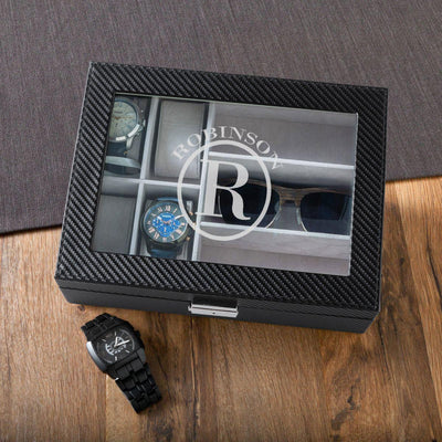 Personalized Watch Box & Sunglasses Box – Combo – Monogram