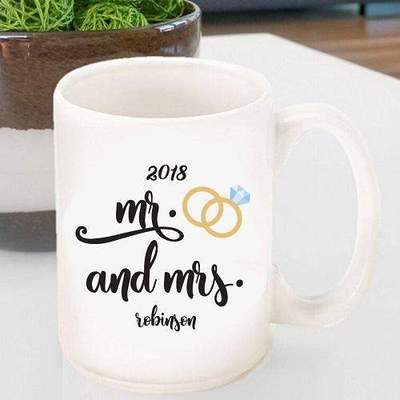 Personalized Mr. & Mrs. Coffee Mugs