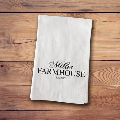 Personalized Farmhouse Style Tea Towels