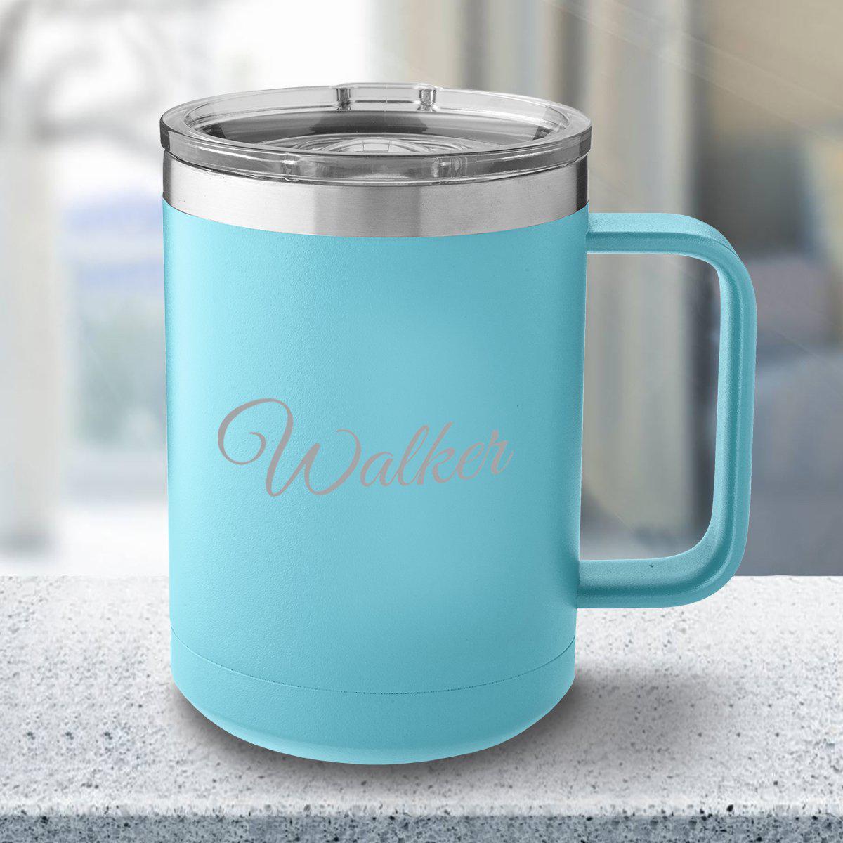 Personalized Light Blue 15oz. Tumbler Mug