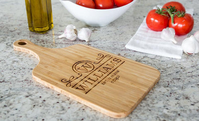 Personalized Handled Serving Board (Modern Collection)- Medium
