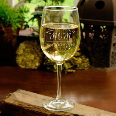 World’s Greatest Mom White Wine Glass