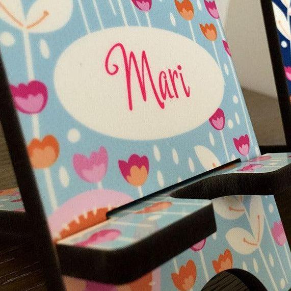 Personalized Cell Phone Stands – Flowers Pattern