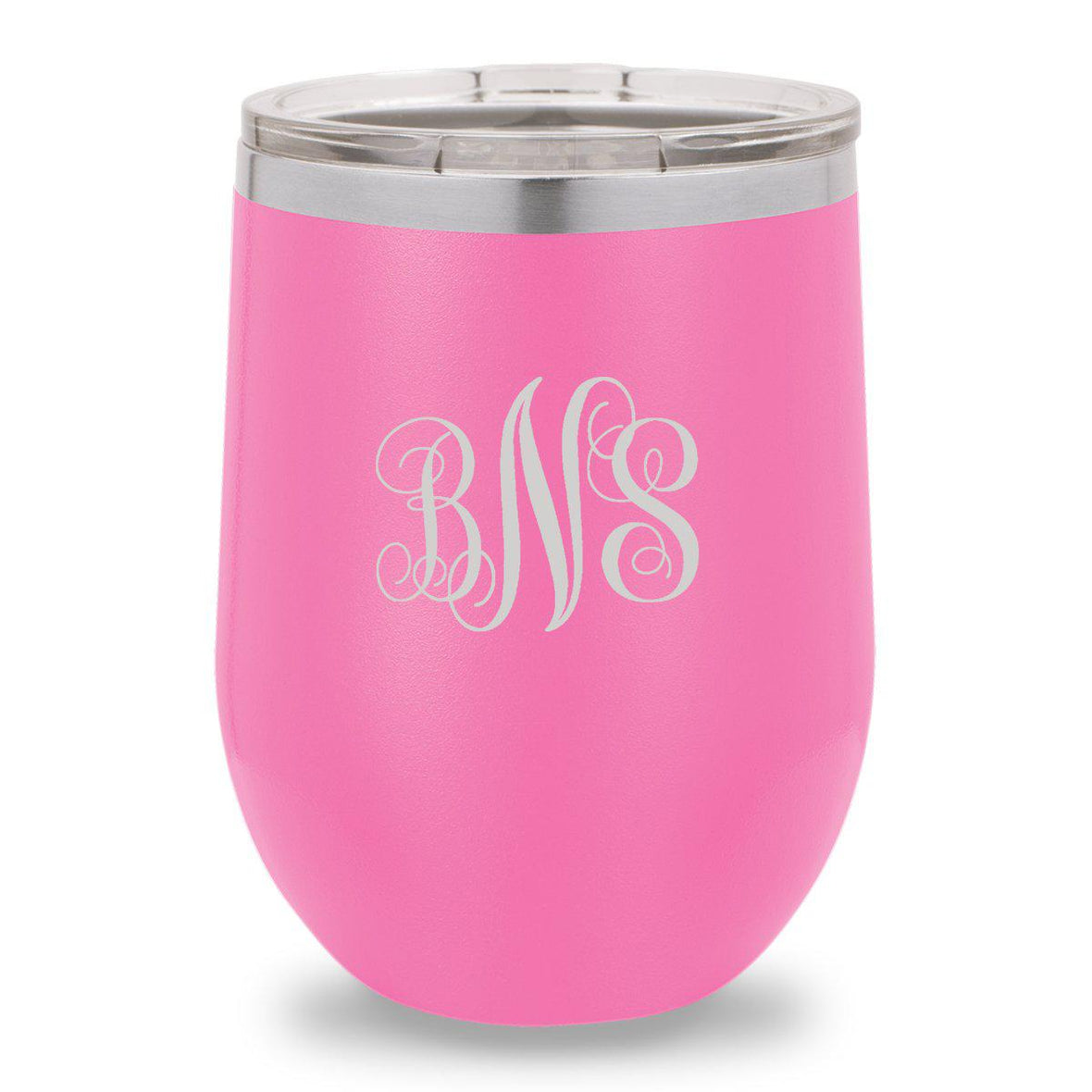 Personalized Pink 12oz. Insulated Wine Tumbler