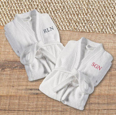Personalized Couples Terry Cloth Bath Robe Set