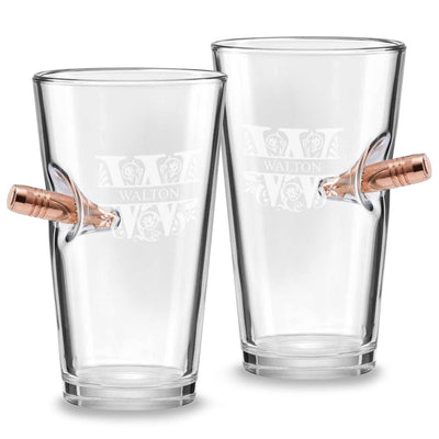 Personalized Bullet Pint Glass Sets – 16oz