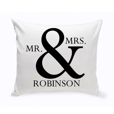 Personalized Mr & Mrs Throw Pillows