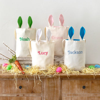 Personalized Kids Bunny Tote Bags