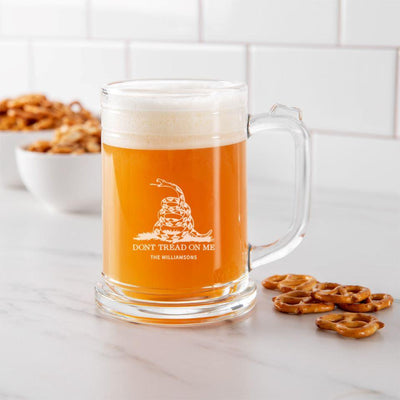 Personalized Patriotic Beer Mugs 16oz.