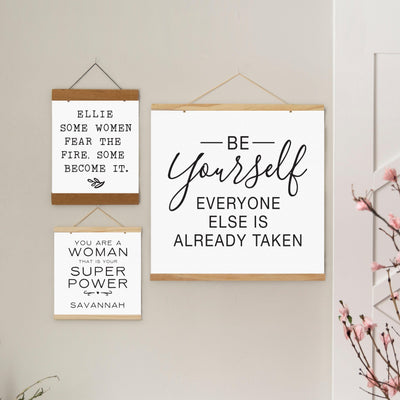 Personalized Strong Women Hanging Canvas Prints