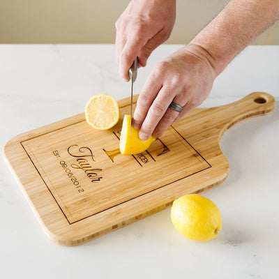 Personalized Handled Wood Serving Boards – XL