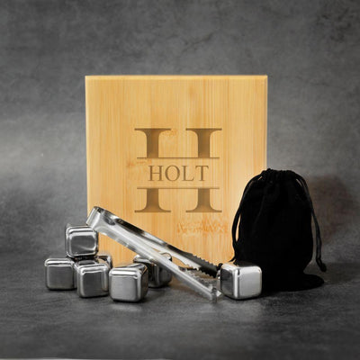 Personalized Whiskey Stones Gift Set