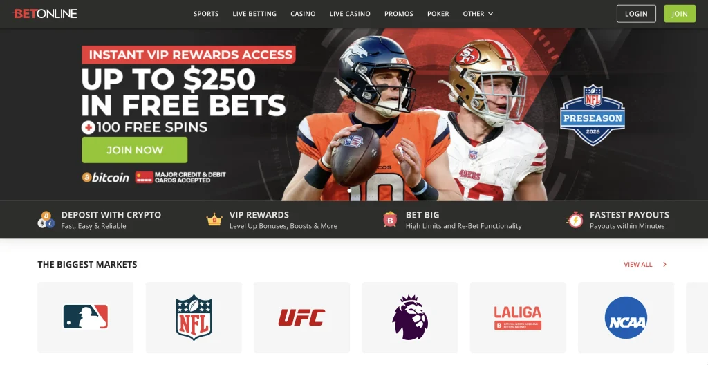 BetOnline - best US betting site