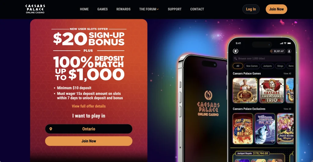 Caesars Palace - real oney casino online
