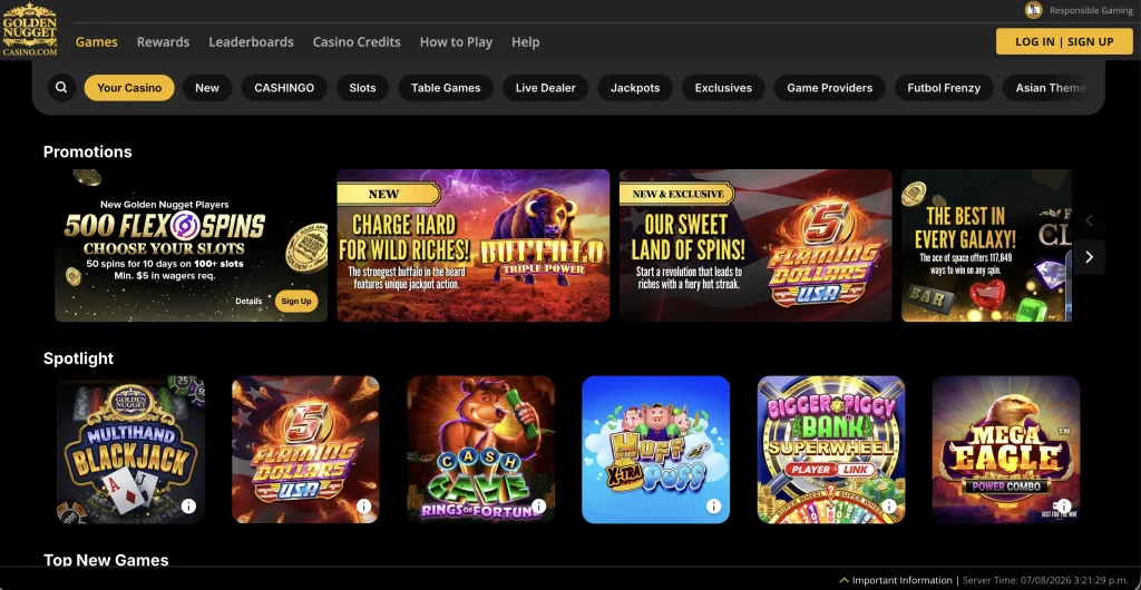 Golden Nugget Online Casino for Real Money
