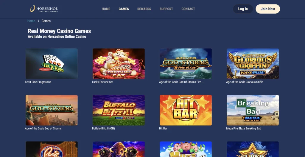 Horseshoe Online Casino for Real Money