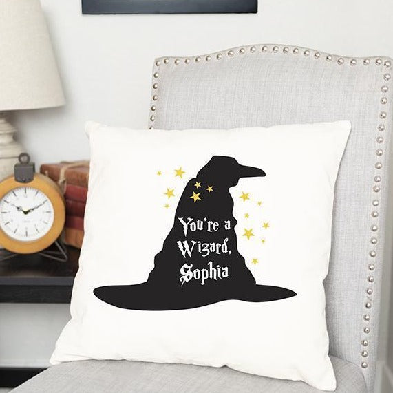 Personalized Wizard Throw Pillow Covers