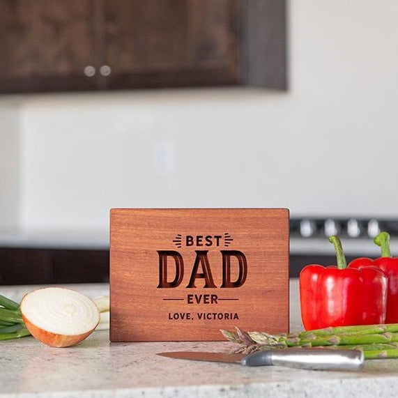 Personalized Mahogany Cutting Boards for Dad