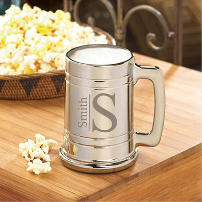 Personalized Gunmetal Beer Mugs – 16 oz.