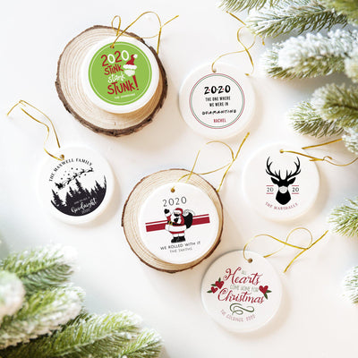 Personalized Round Christmas Ornaments