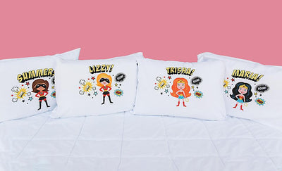 Personalized Girl Superhero Pillowcases
