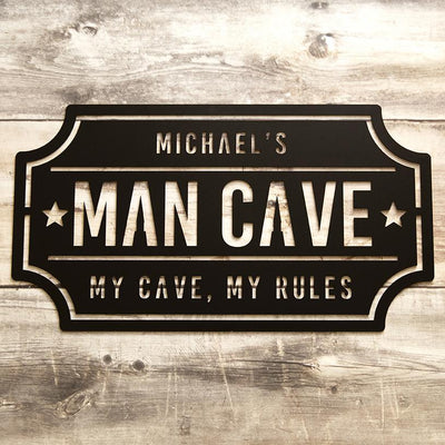Personalized Man Cave Metal Sign