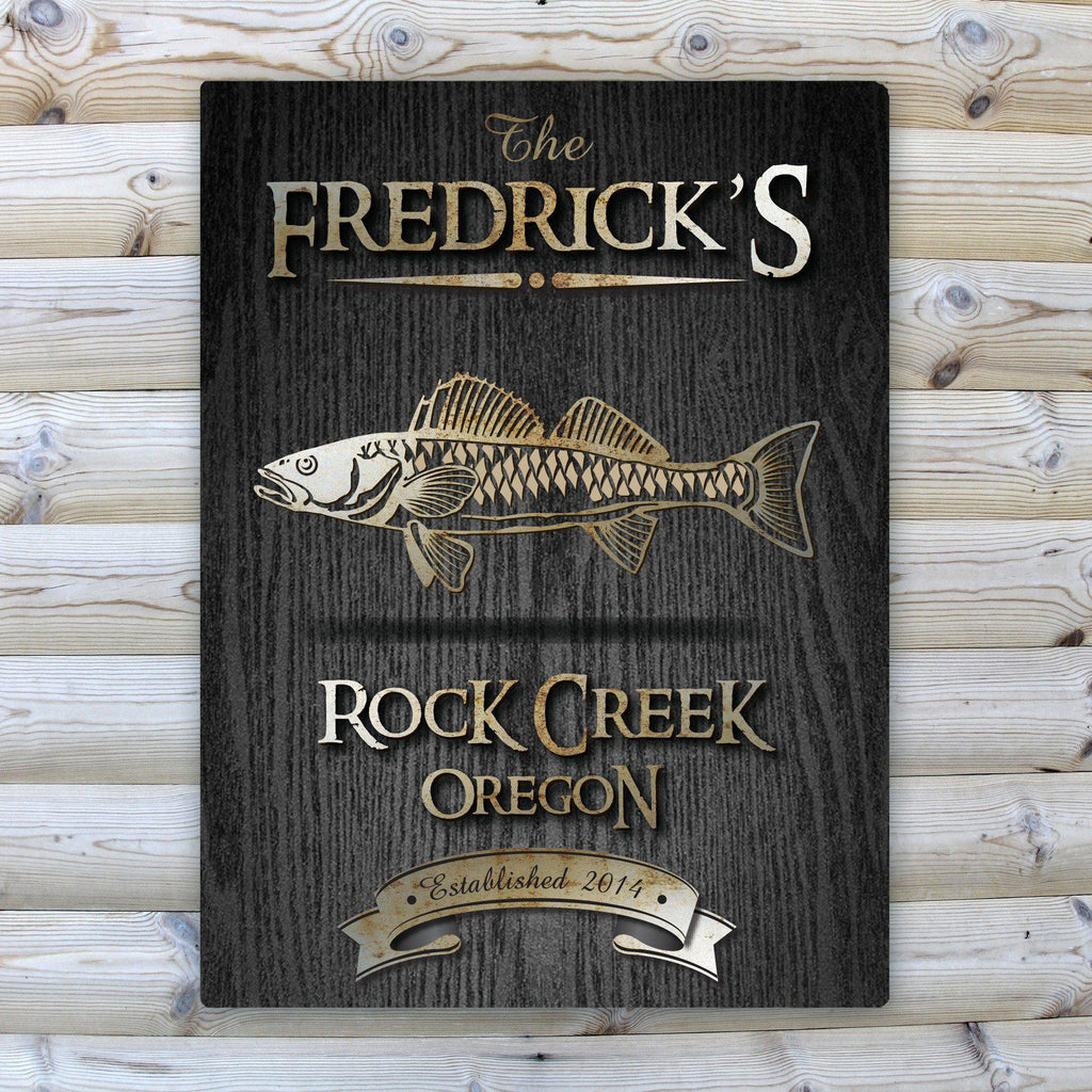 Personalized Wood Gain Welcome to the Lake Canvas Sign
