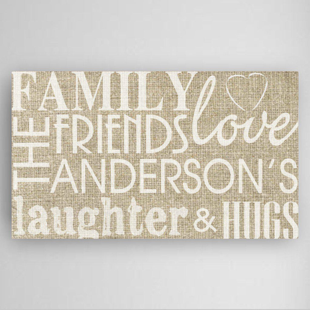 Personalized Family Friends Canvas Sign