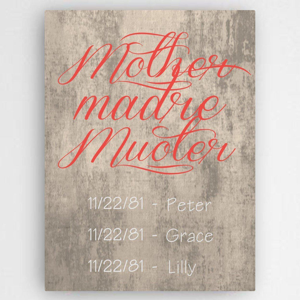 Personalized Definition Of A Mother Canvas Sign 2