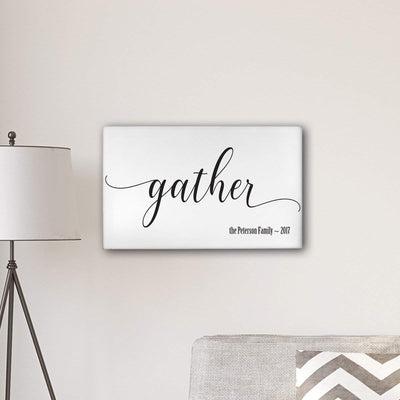 Personalized Gather Farmhouse 14″x24″ Sign