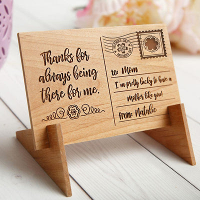 Mother’s Day Personalized Wood Postcards