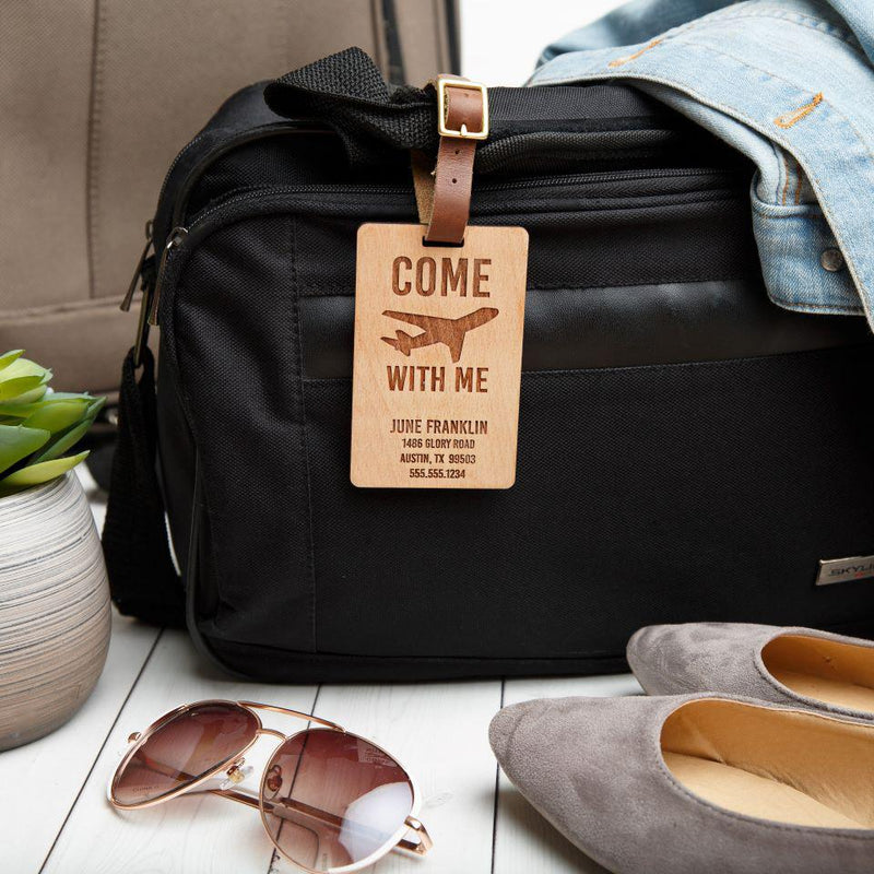 Personalized Wood Luggage Tags